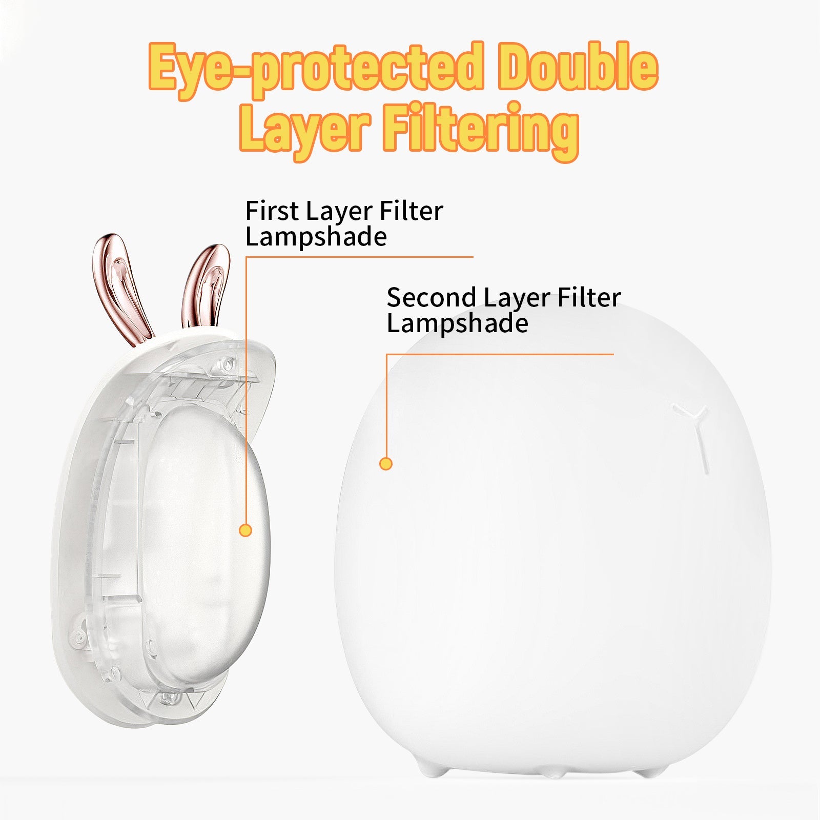 Baby Feeding, Adjustable, Creative, Rabbit, Elk Light, Silicone Light,