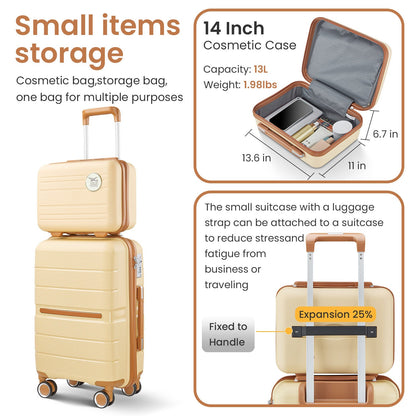 Luggage Sets 4 Piece(14/20/24/28) PP Lightweight &amp; Durable Expandable