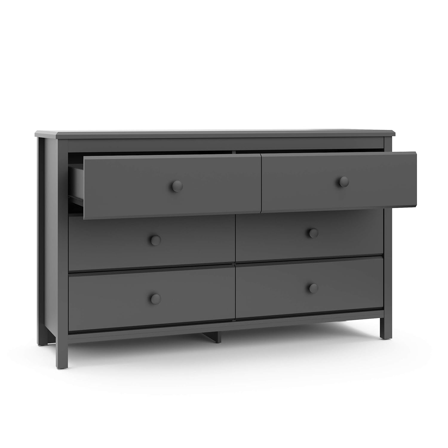 Alpine 6 Drawer Double Dresser (Gray) – GREENGUARD Gold Certified,
