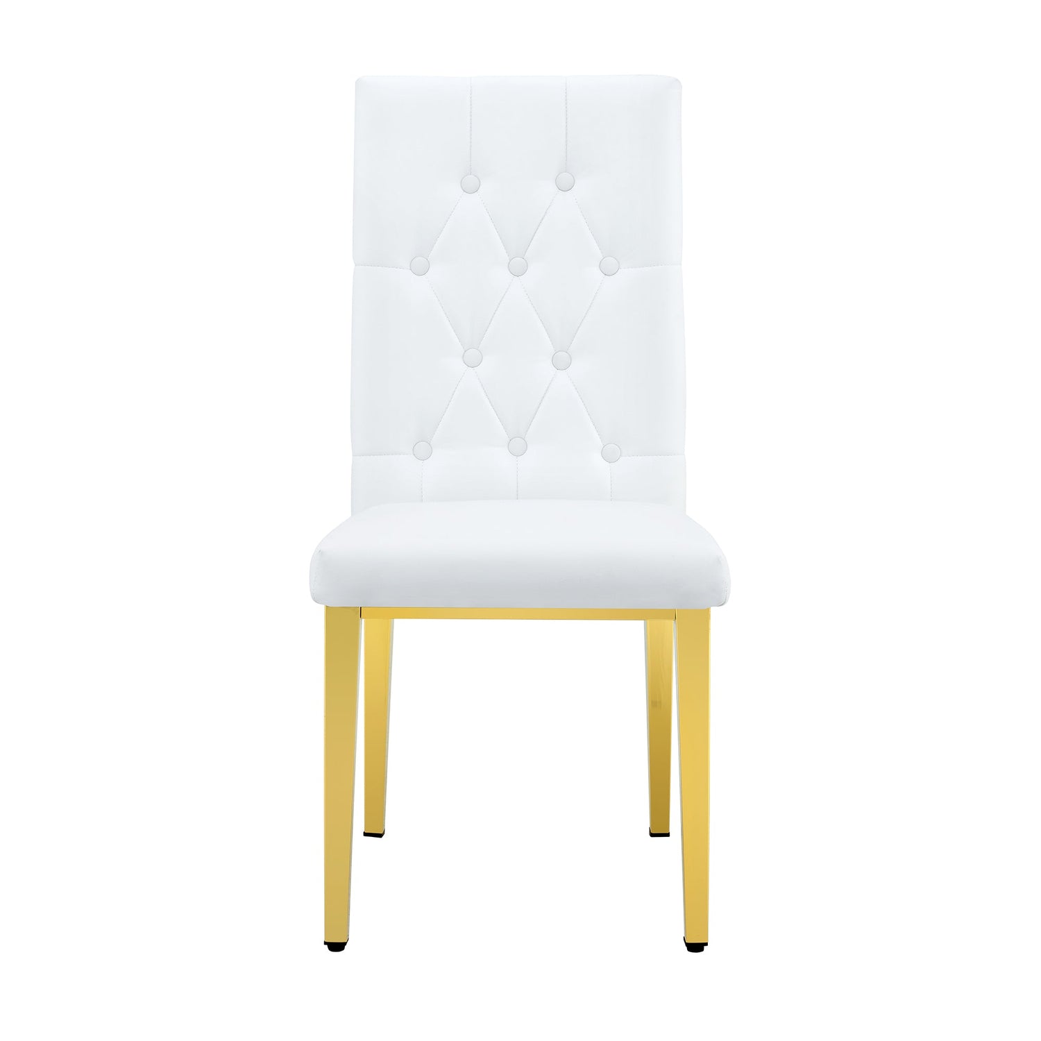 4 piece set of white dining chairs brings a touch of elegance and