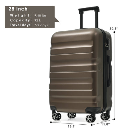 28 Inch Luggage, Hardshell ABS Suitcase with Spinner Wheels,