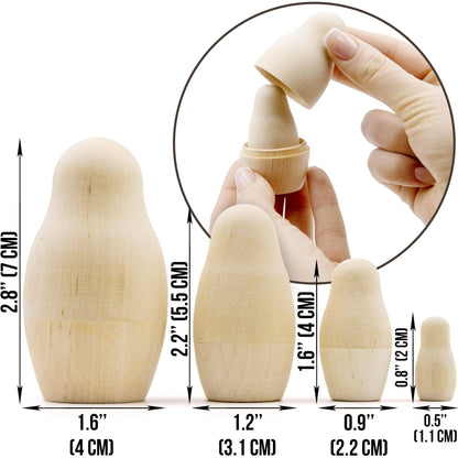 AEVVV Blank Nesting Dolls Lot of 5 Sets by 4 pcs   Blank Russian