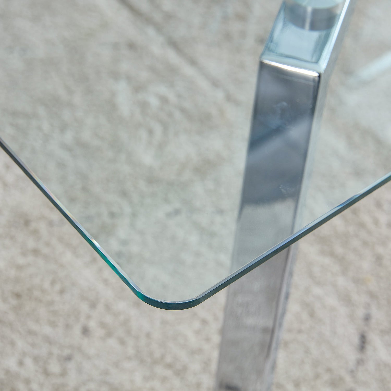 Glass Dining Table Modern Minimalist Rectangular for 4-6 with 0.31&