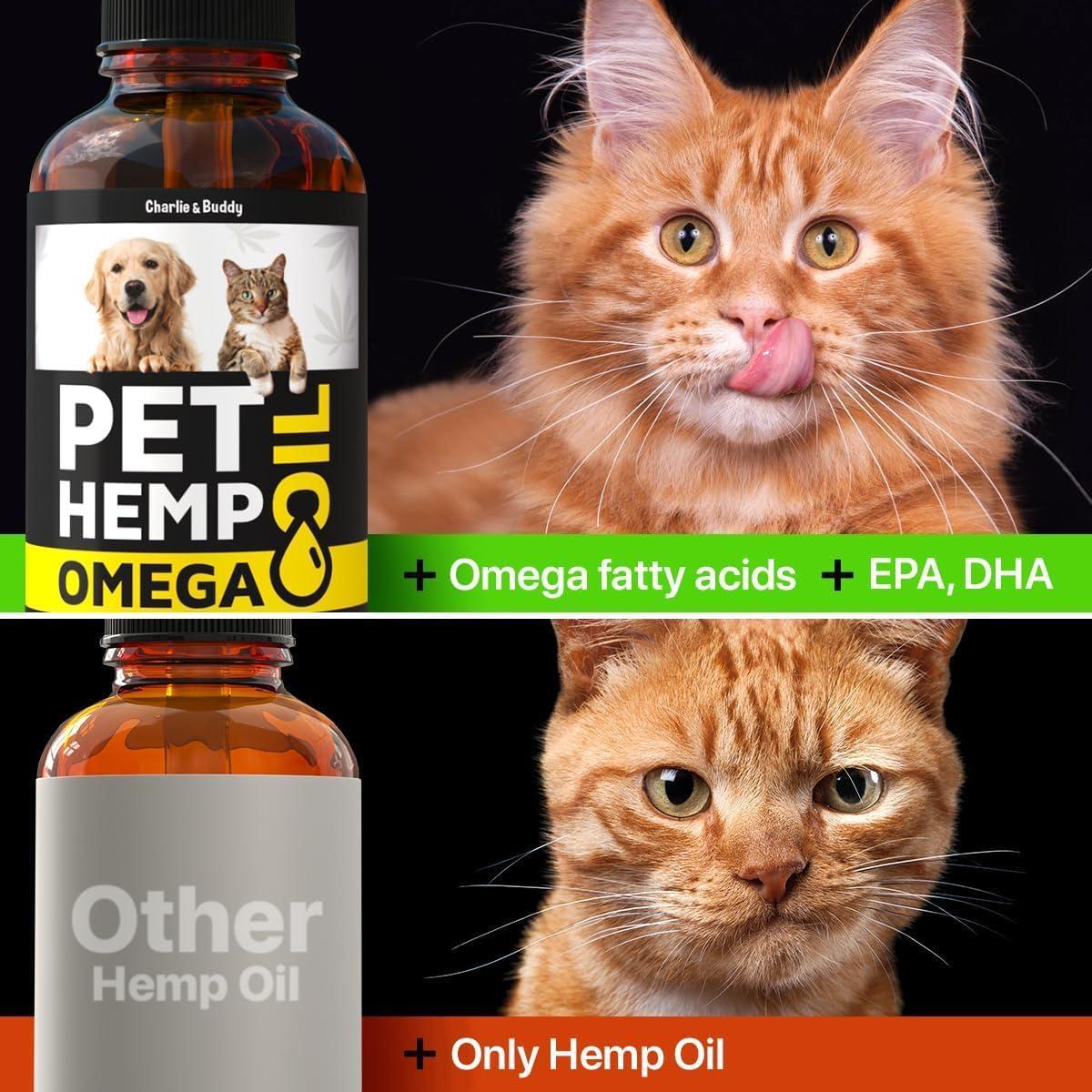 Charlie&amp;Buddy H–µmp and Salmon Oil for Dogs Skin and Coat H–µalth   3