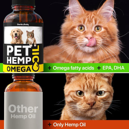 Charlie&amp;Buddy H–µmp and Salmon Oil for Dogs Skin and Coat H–µalth   3