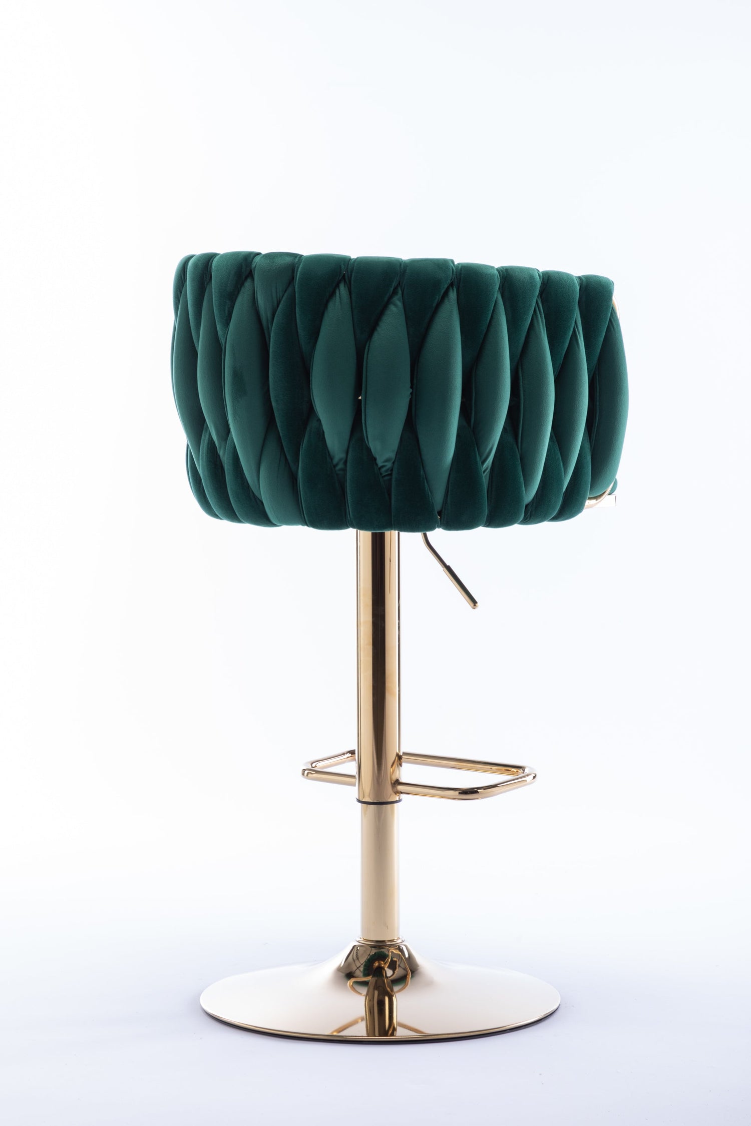 Set of 2  Bar Stools,with Chrome Footrest and Base Swivel Height