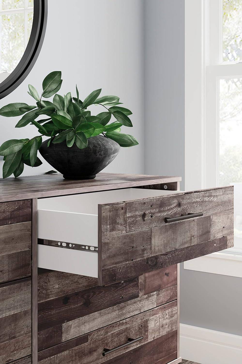 Neilsville 6 Drawer Dresser, Dark Brown