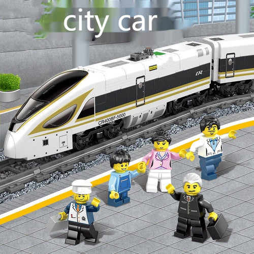 Mini Electric Train Set Kids Learning Small Brick Construction DIY Toy