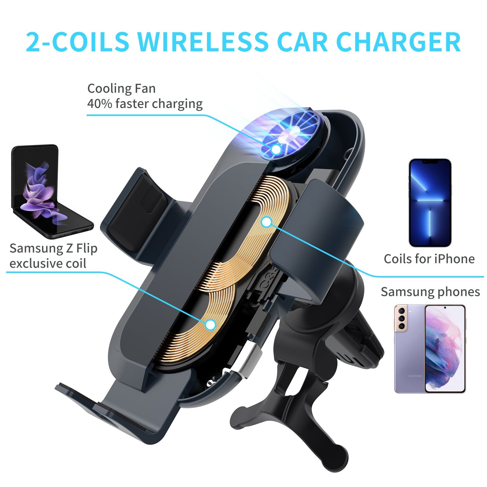 Portable Auto Phone Dock Charging Stand