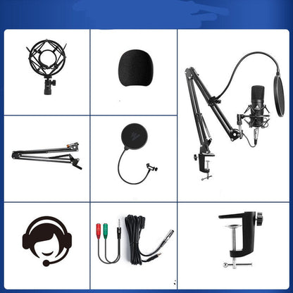 Portable Device Singing Condenser PC Audio Recording Mic Wired Vocal