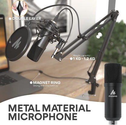 Portable Device Singing Condenser PC Audio Recording Mic Wired Vocal