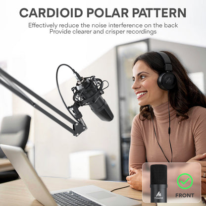 Portable Device Singing Condenser PC Audio Recording Mic Wired Vocal