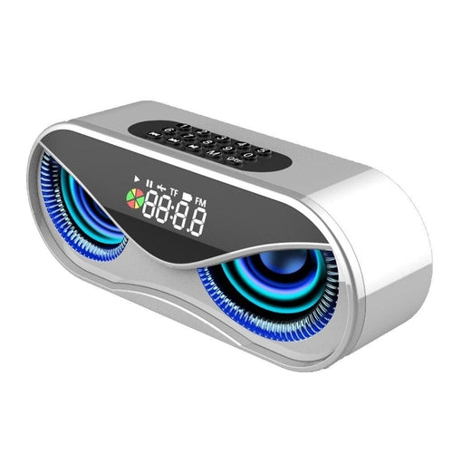 Compact bass-enhanced portable mini audio device