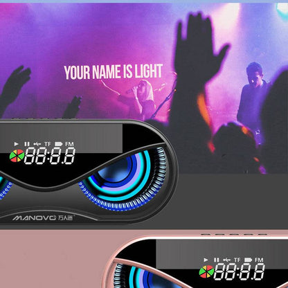 Compact bass-enhanced portable mini audio device