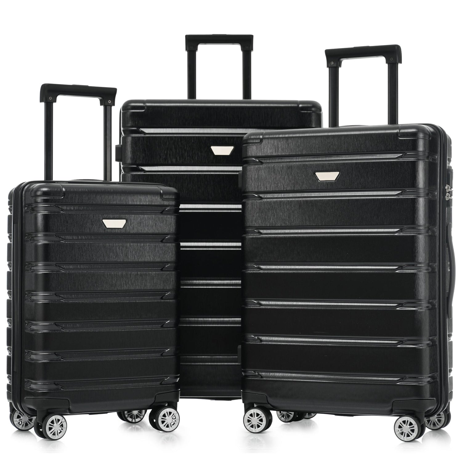 Hardshell Luggage Set 3 Piece, Durable ABS+PC Travel Suitcase with