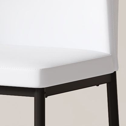 Luxury Simple Chair - Set of 4 White PU Material High Resilience