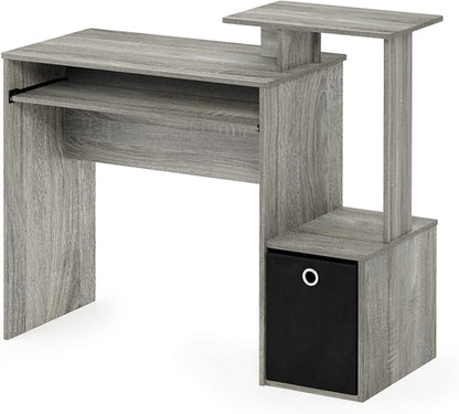 Econ Multipurpose Home Office Computer Writing Desk, French Oak Grey