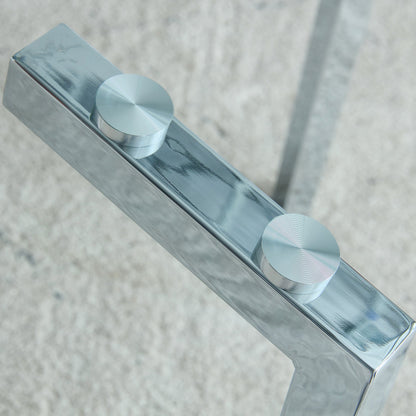 Glass Dining Table Modern Minimalist Rectangular for 4-6 with 0.31&