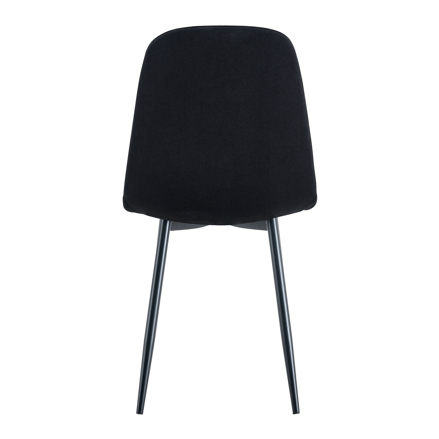 Luxury Simple Chair - Set of 4 BLACK Linen-Cotton Material High