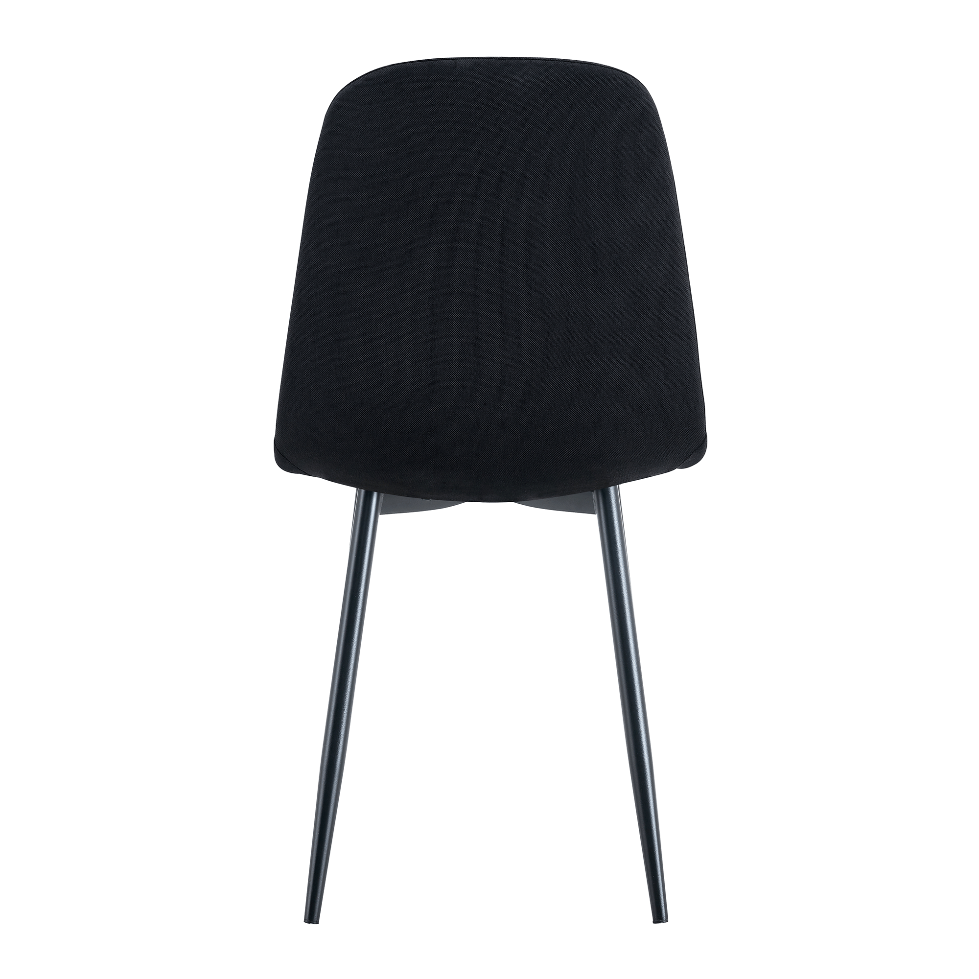 Luxury Simple Chair - Set of 4 BLACK Linen-Cotton Material High