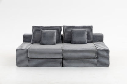 Double Lounge Chaise,Cloud Plush Sofa Bed,Upholstered Boneless Cloud
