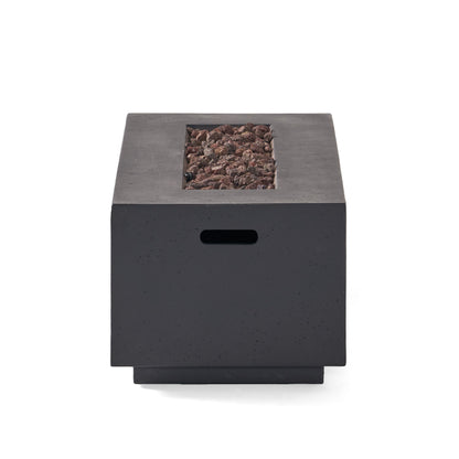 Contemporary Outdoor 40,000 BTU Propane Fire Pit Light Grey MgO