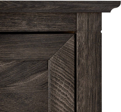 Bush Furniture Key West 2 Drawer Lateral File Cabinet in Dark Gray