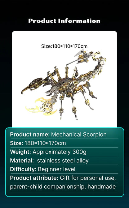 3D Scorpions Metal Puzzle Steampunk Mechanical Insect Model Kit Floatingcity Steel Warcraft Assemble Jhandmade Toy For Adults