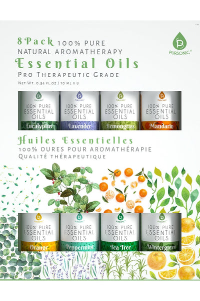8 pack of 100% Pure Essential Aromatherapy Oils