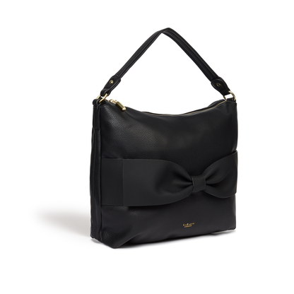 Abelia Black Vegan Hobo Bag