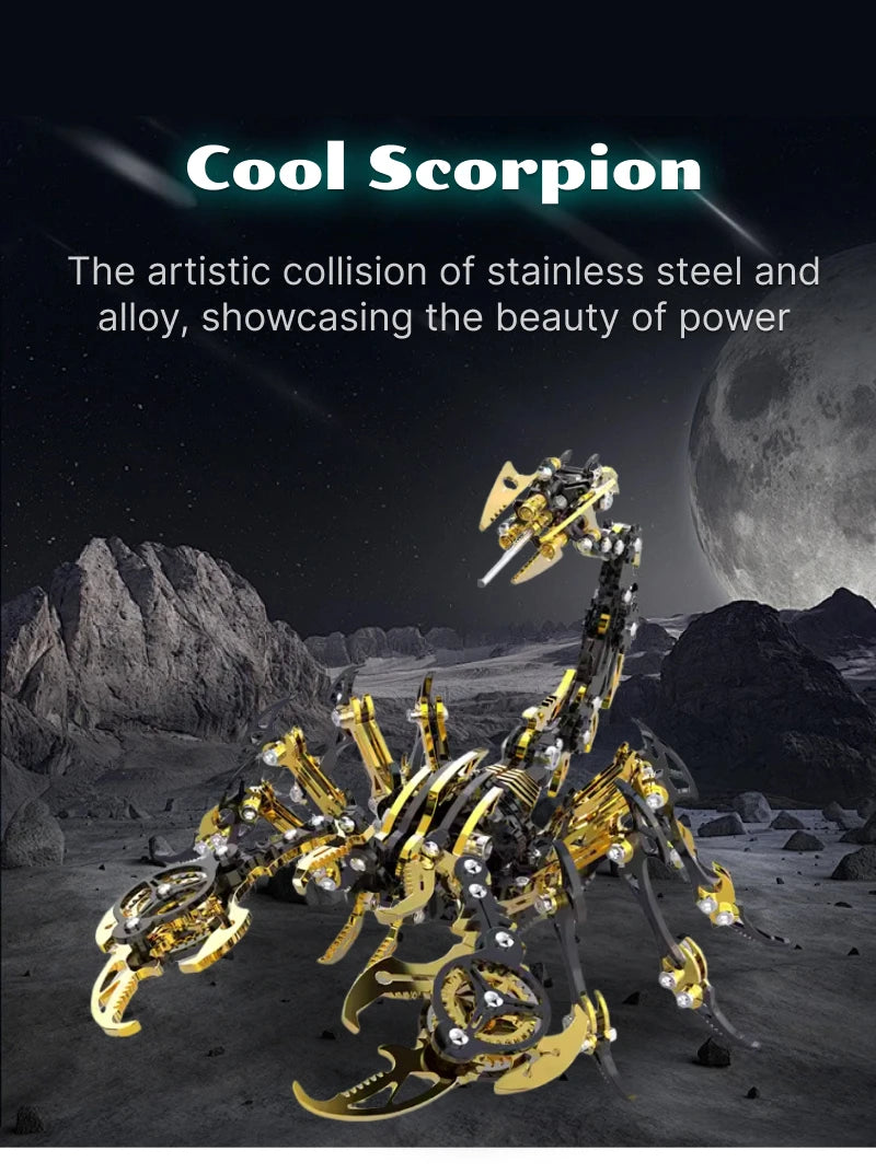 3D Scorpions Metal Puzzle Steampunk Mechanical Insect Model Kit Floatingcity Steel Warcraft Assemble Jhandmade Toy For Adults