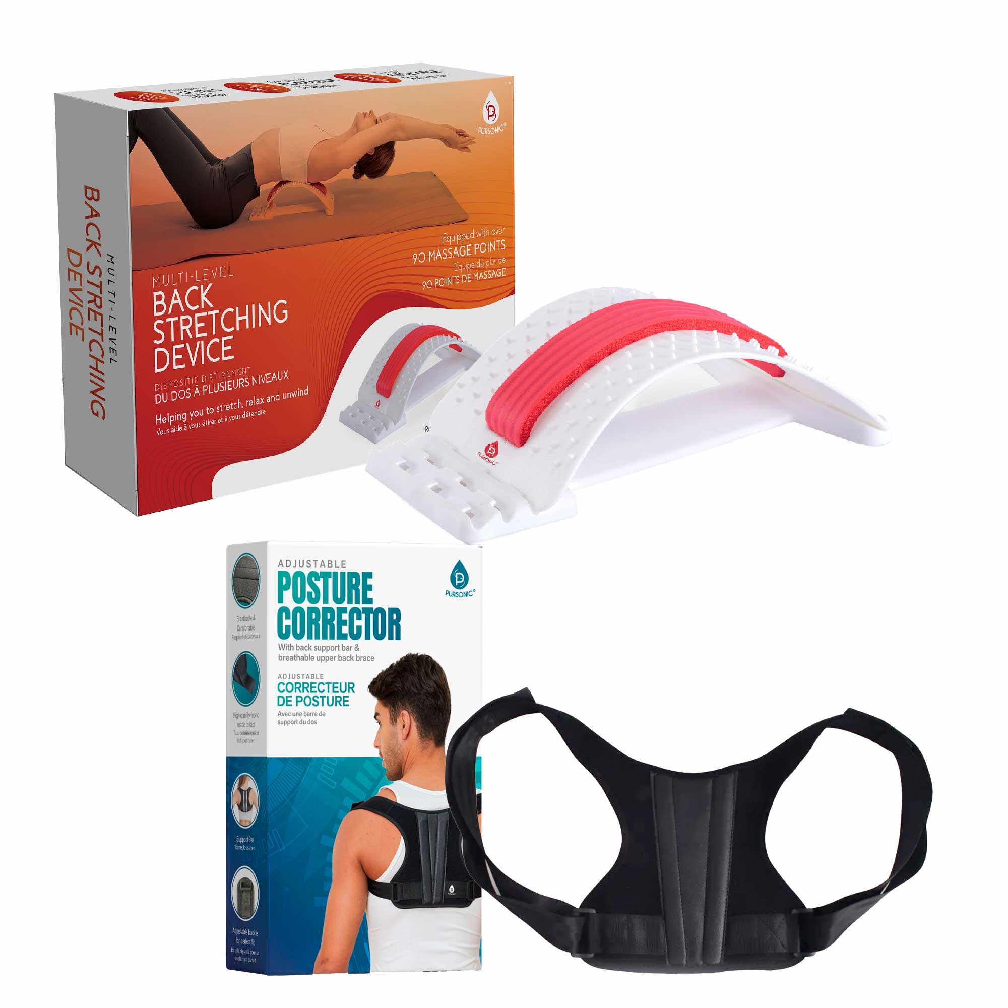 Pursonic Back Health Essentials Kit: Multi-Level Stretch &amp; Posture