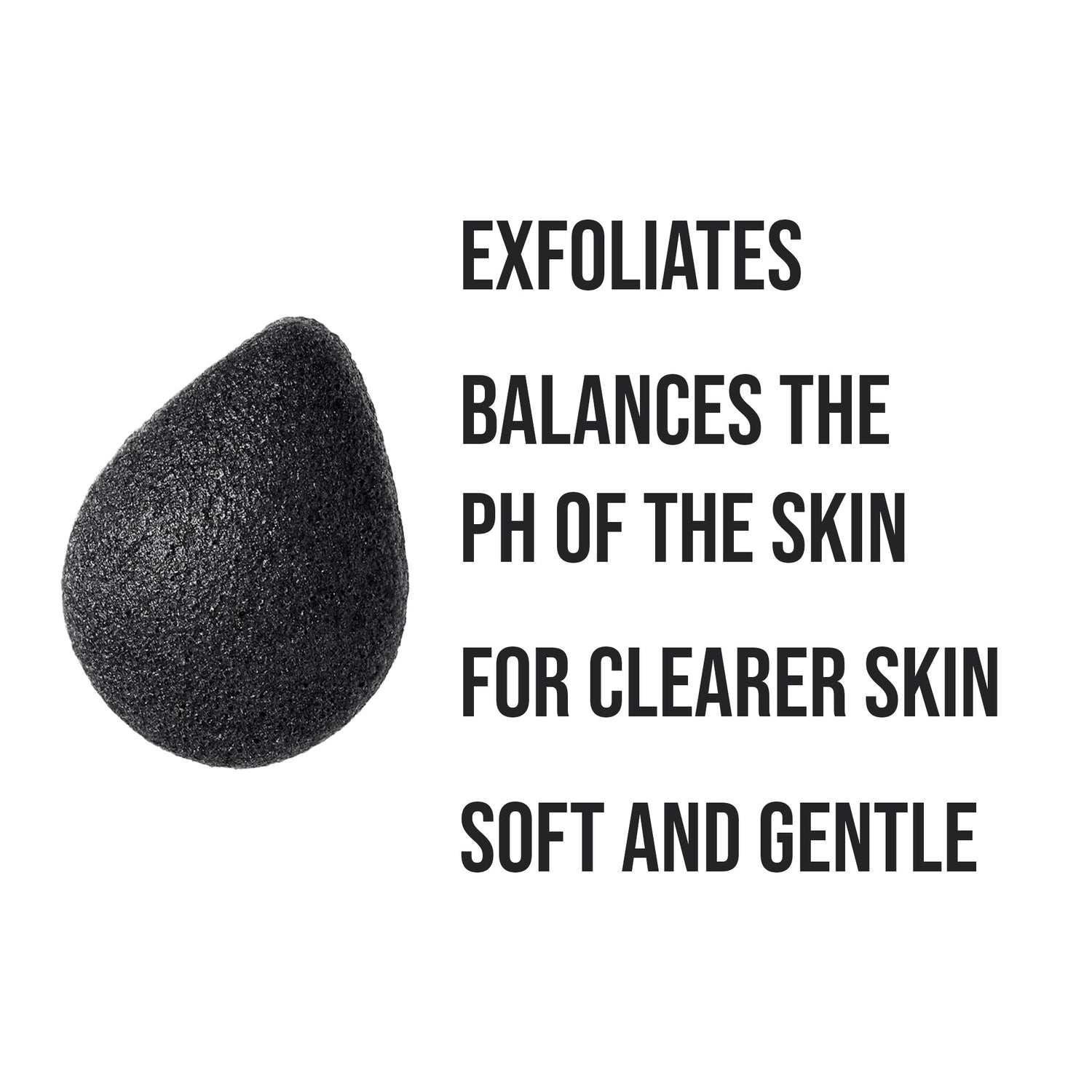 Pursonic Natural Bamboo Charcoal Konjac Sponge 10-Pack