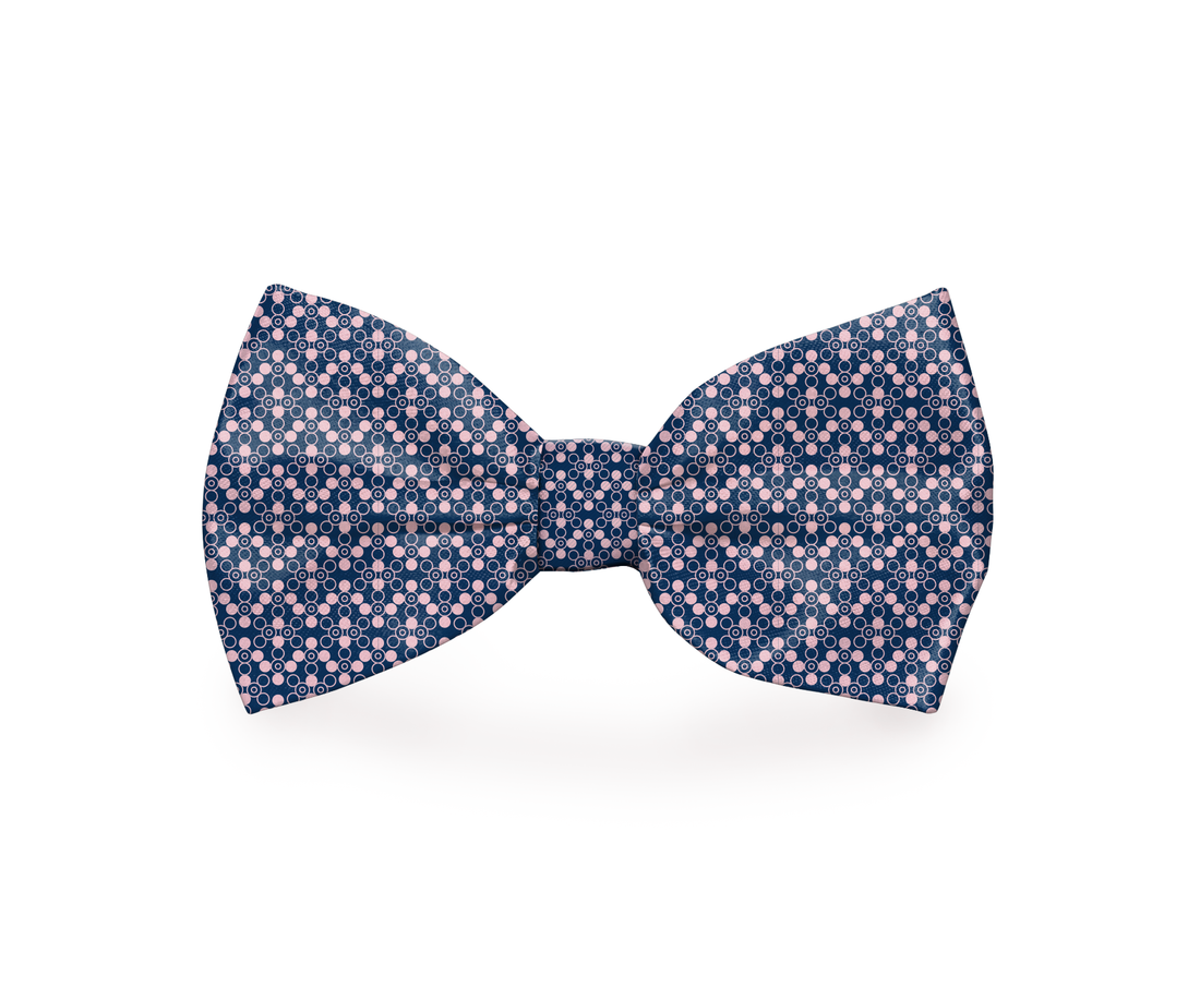 Pink &amp; Blue Dog Bow Tie