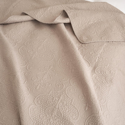 DaDa Bedding Neutral Taupe Beige Sandy Elegant Matelasse Cotton