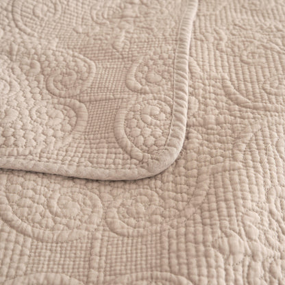 DaDa Bedding Neutral Taupe Beige Sandy Elegant Matelasse Cotton