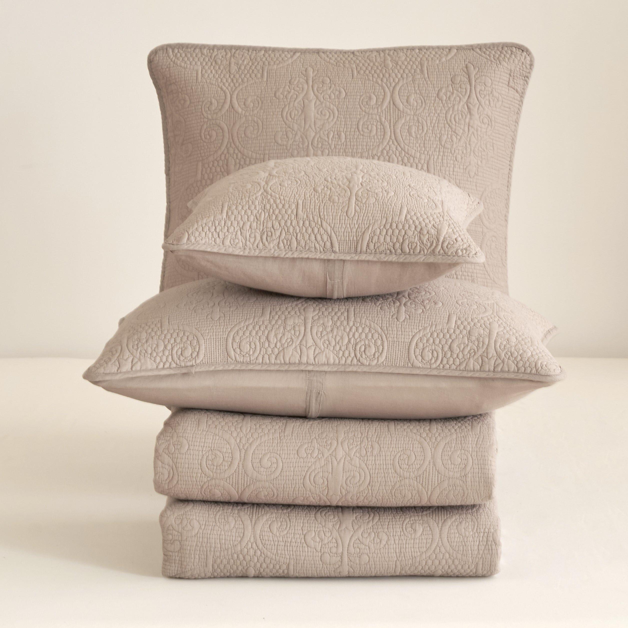 DaDa Bedding Neutral Taupe Beige Sandy Elegant Matelasse Cotton
