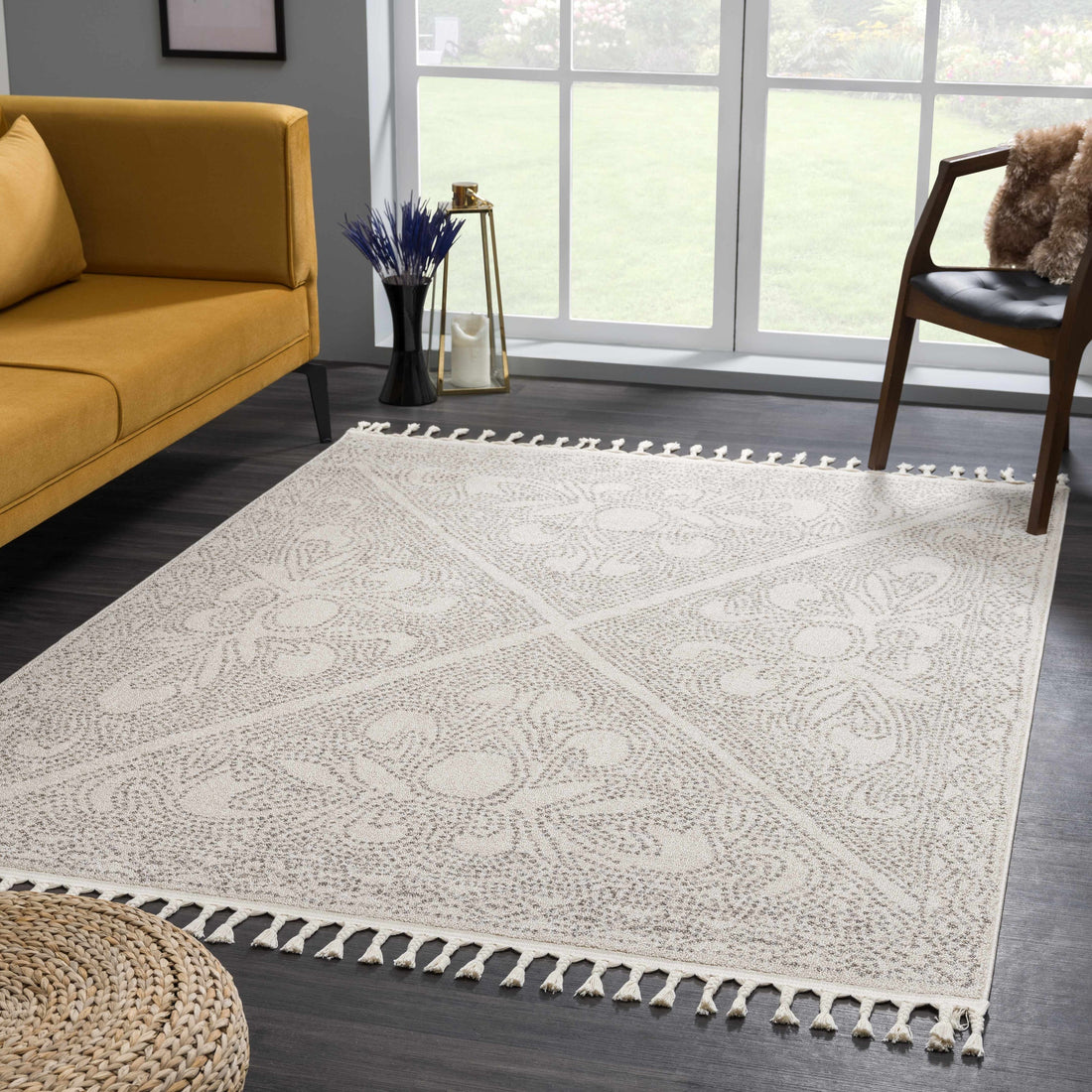 Birdwood Cream &amp; Brown Area Rug