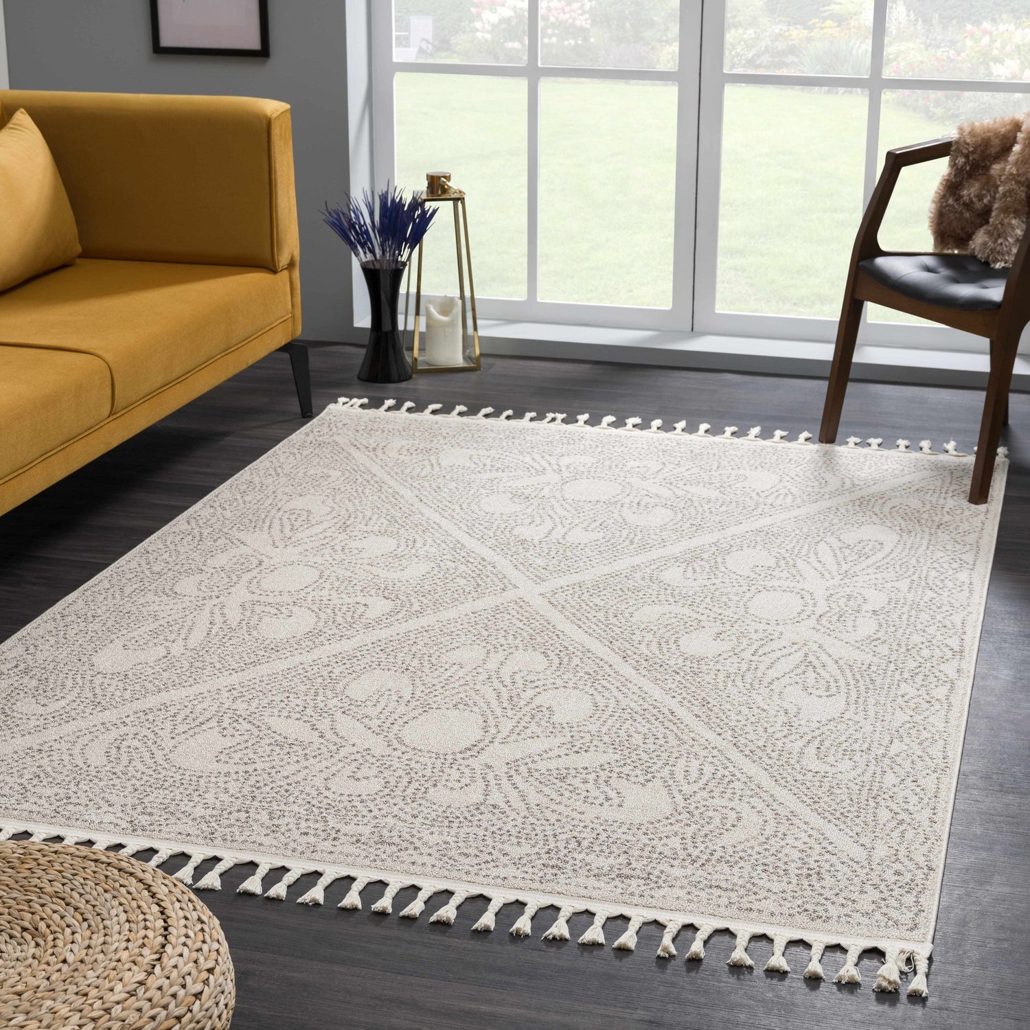 Birdwood Cream &amp; Brown Area Rug