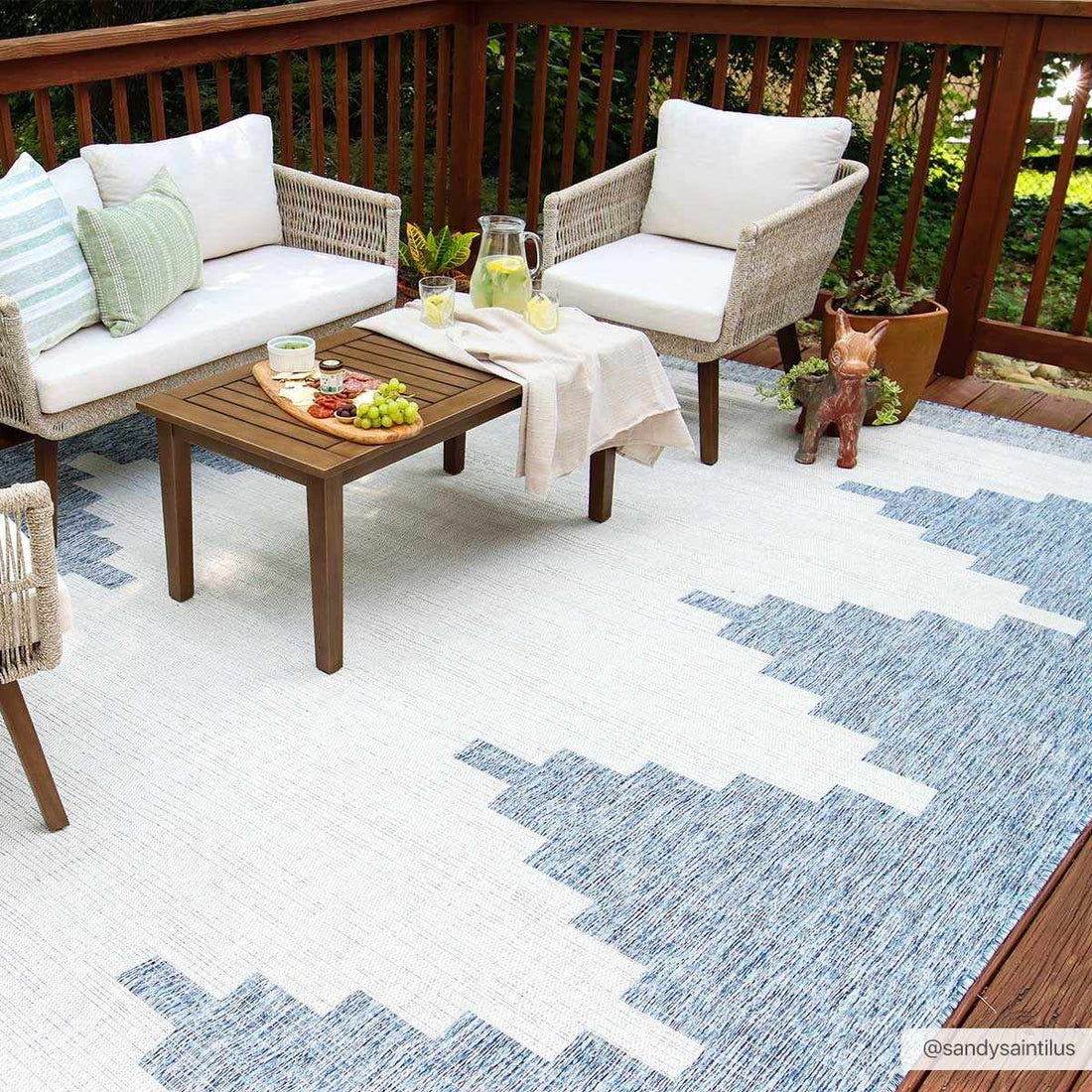 Djugun Blue Indoor &amp; Outdoor Rug