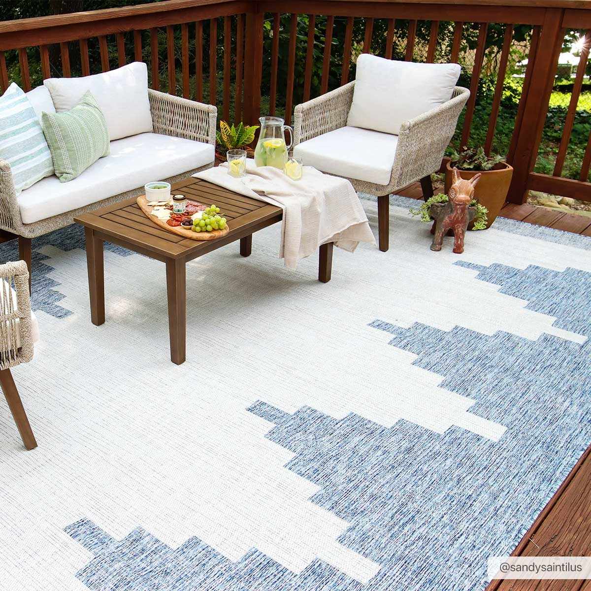 Djugun Blue Indoor &amp; Outdoor Rug