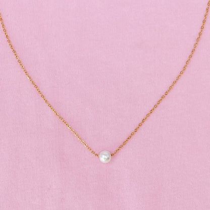 Dainty Single Pearl Necklace