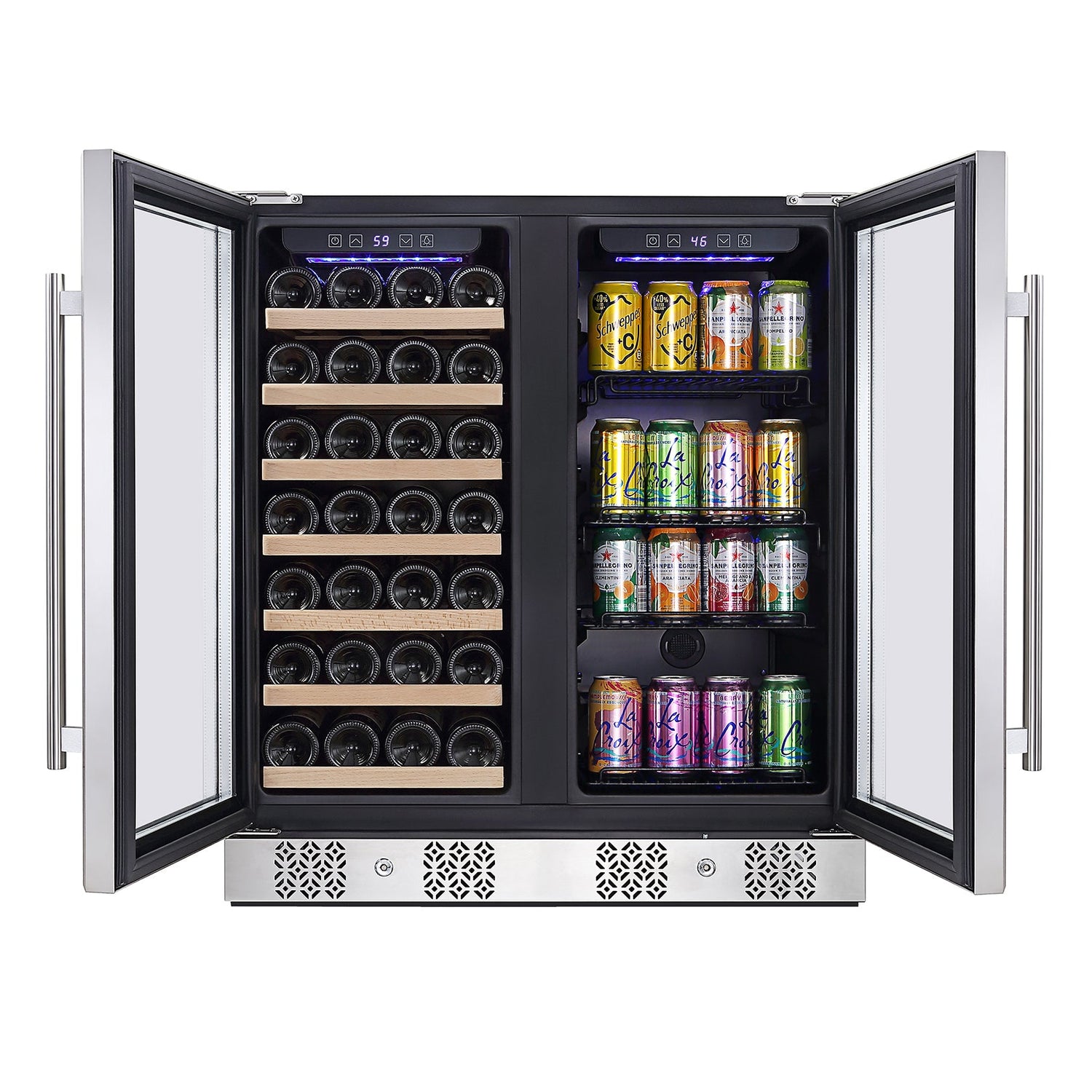 Empava BR04D Dual Zone Wine &amp; Beverage Cooler Fridge