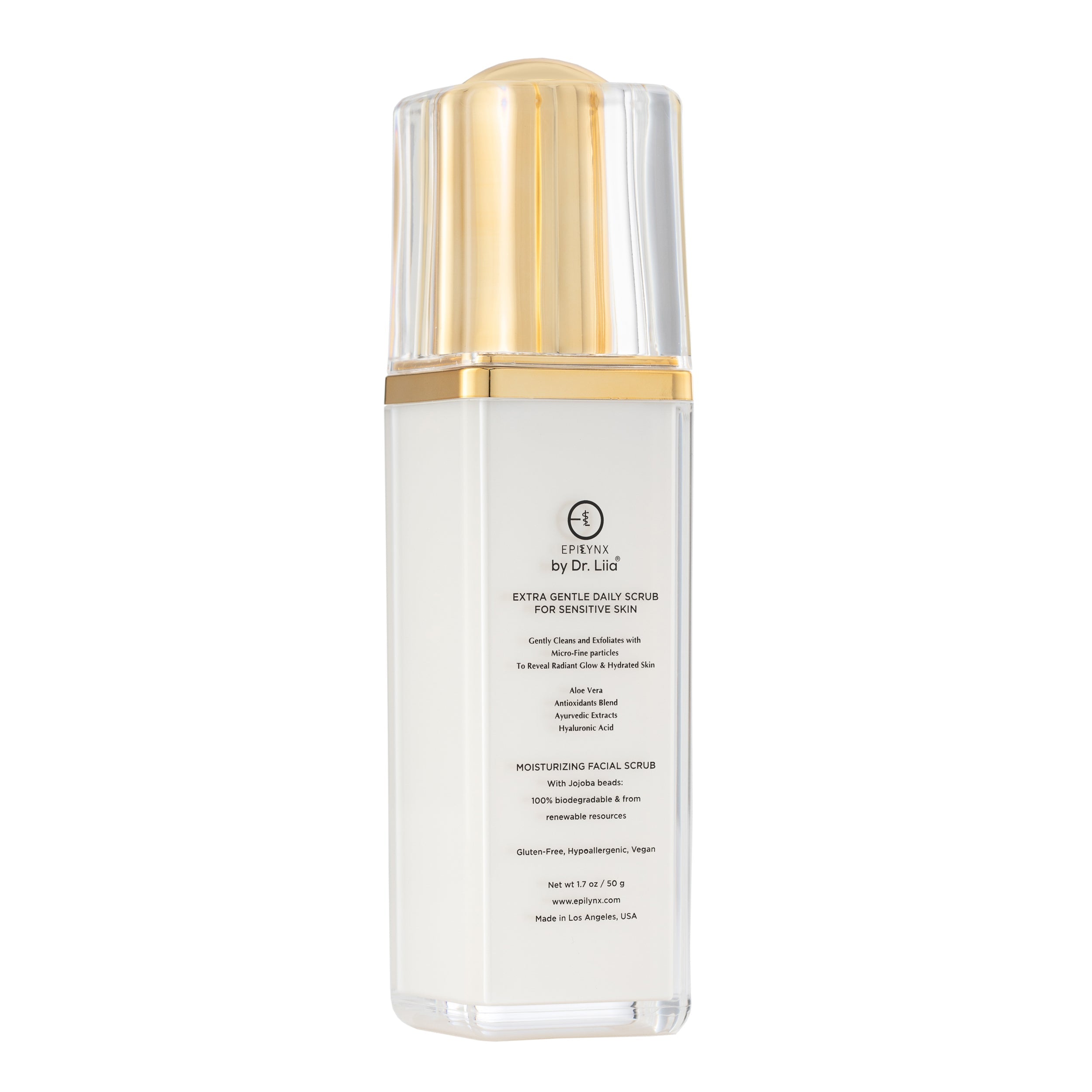 Gentle Exfoliating Face Scrub – Hyaluronic Acid, Aloe Vera &amp;