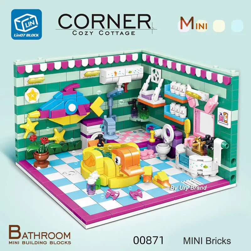 Friends Mini Bricks Girls Bedroom Morden Princess Set Playground House Designer DIY Building Block Toys for Kids Christmas Gifts