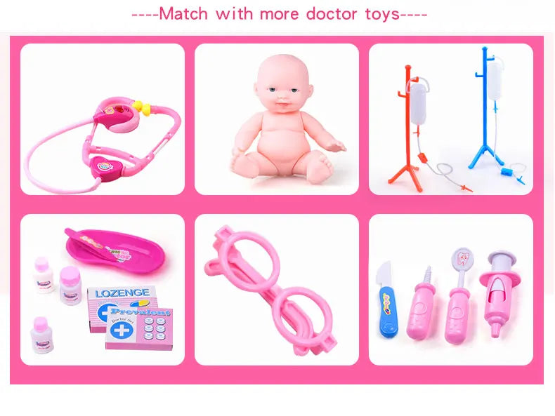 Simulation doctor nurse work Children Uniform Cross Coat Halloween Costume Kids Cosplay Baby Toys Set Fancy Party birthday