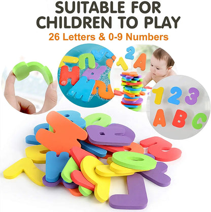 Alphanumeric Letter Bathroom Toys Bathtub Soft EVA Kids Baby Early Education Learning Foam DIY Sticker Puzzle Bubble Water Toys