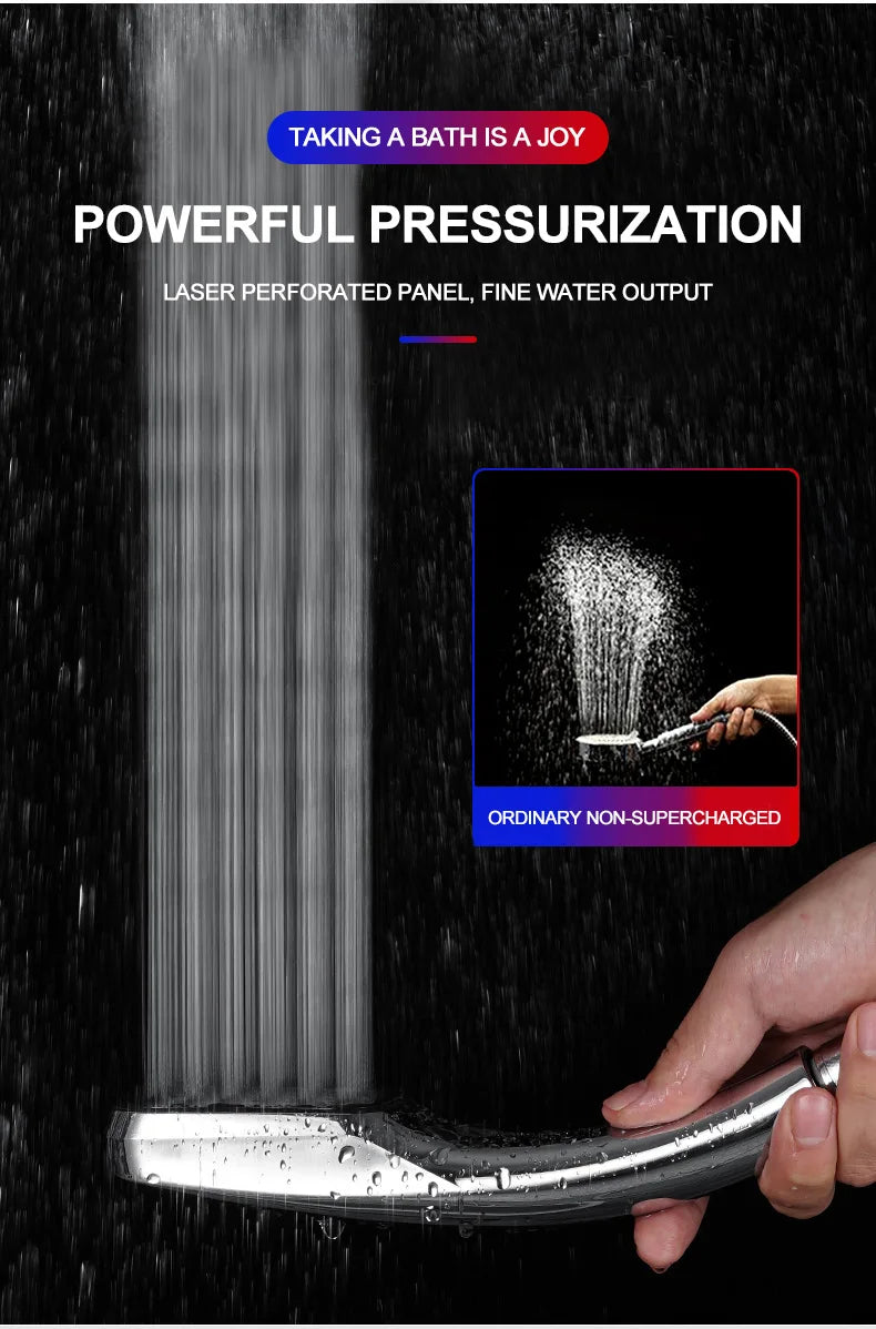 300 Holes Shower Head High Pressure Rainfall Water Saving Flow With Chrome ABS Sprayer Nozzle Square Shower Bathroom Accessories