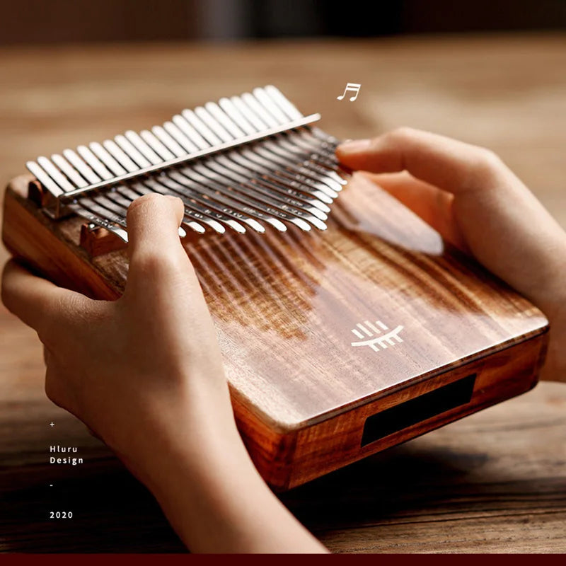 Hluru Hollow Kalimba 17 Keys  Acacia Wood 21 Key Kalimba Walnut Rosewood Thumb Piano Musical Instrument Mbira Sanza For Beginner