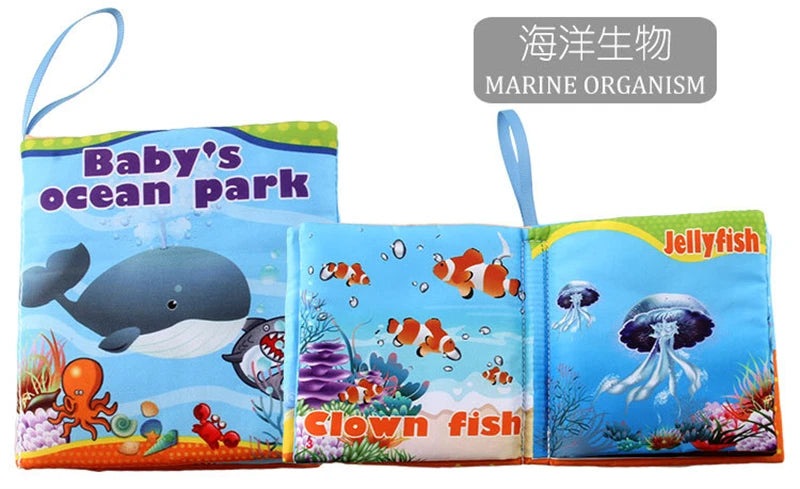 0-12 Months Baby Cloth Book Fruits Animals Cognize Puzzle Book Infant Kids Early Learning Educational Fabric Books Toys игрушк